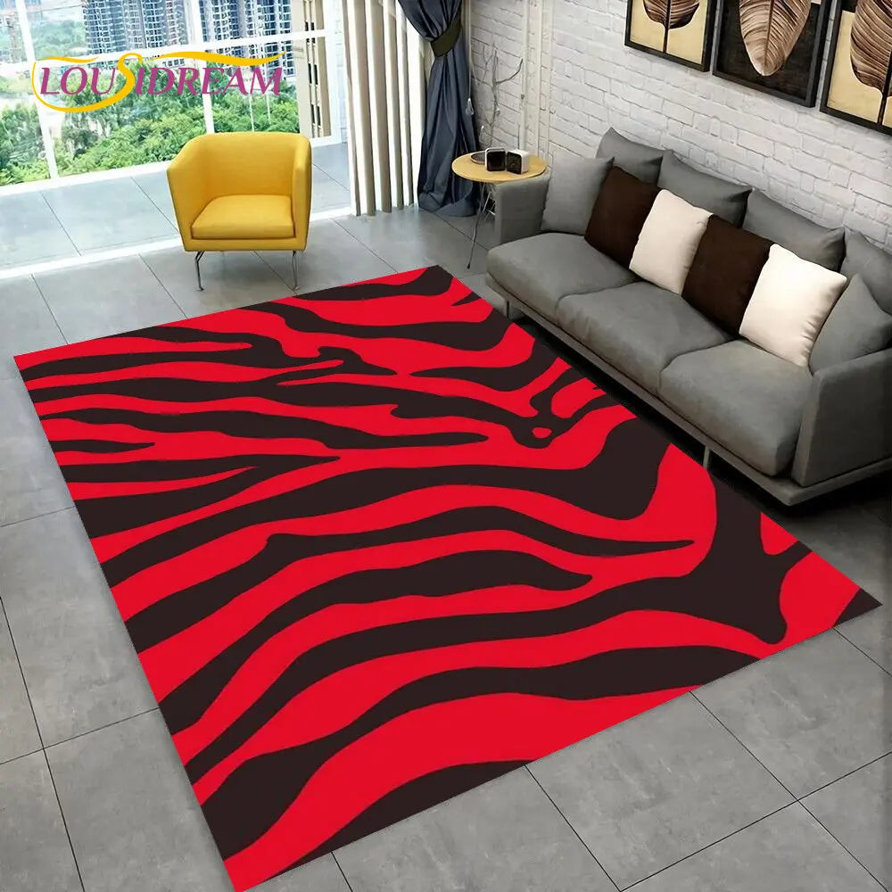 Y2K Colored Zebra Rug