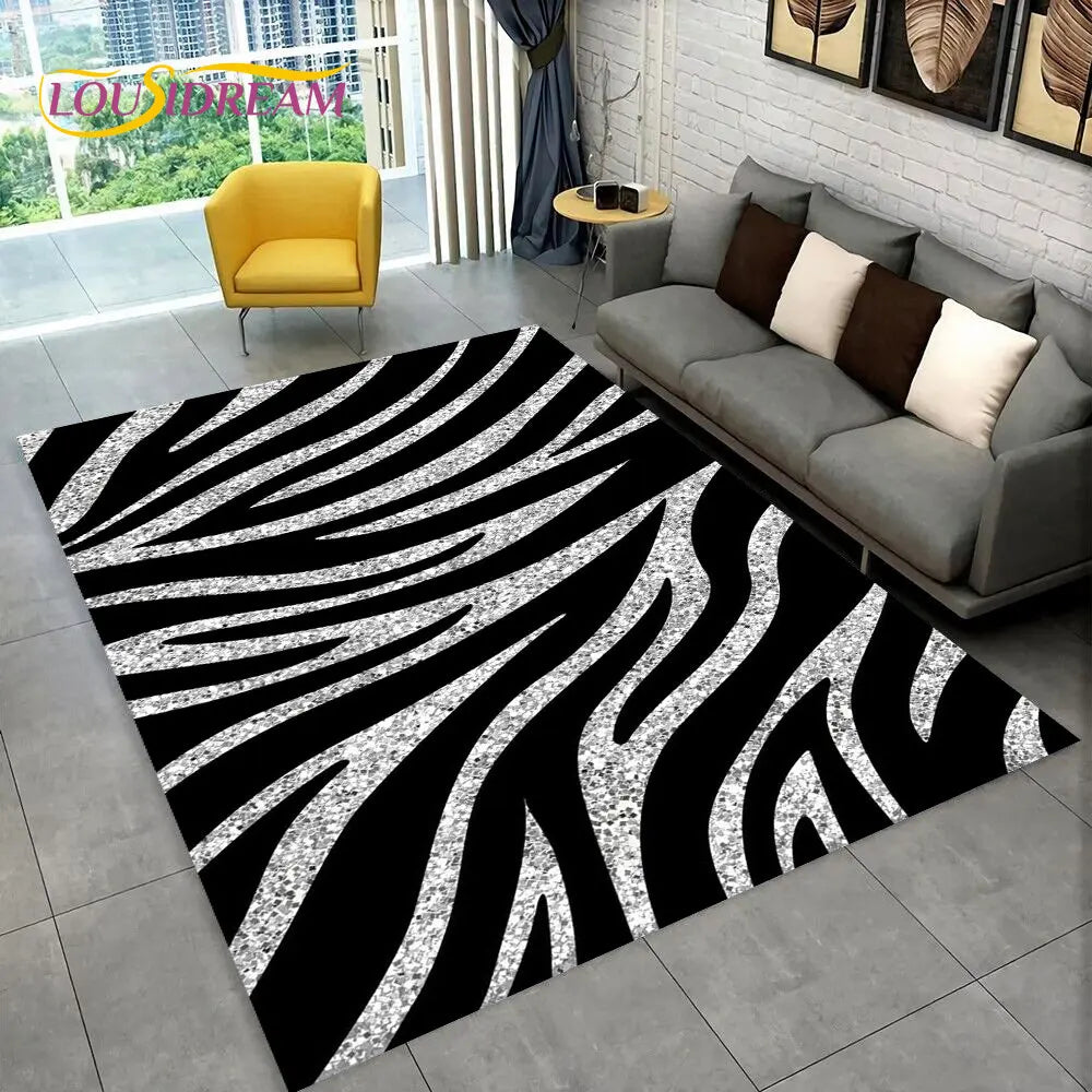 Y2K Colored Zebra Rug
