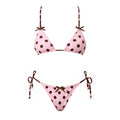 Jasmine Pink Polka Dot Bikini Set