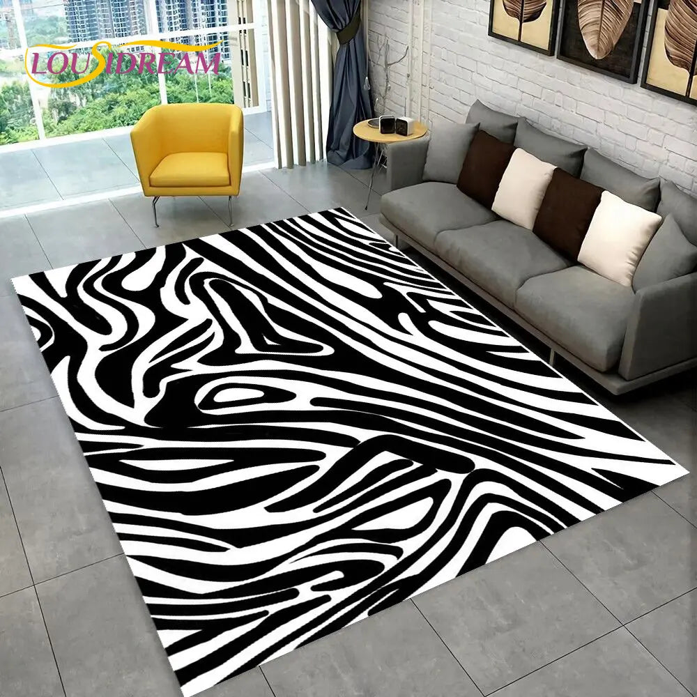 Y2K Colored Zebra Rug