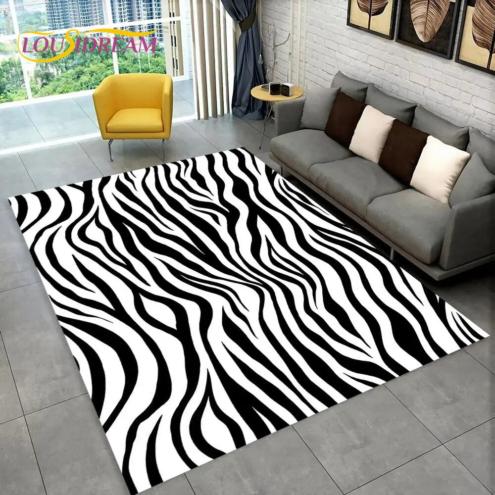 Y2K Colored Zebra Rug