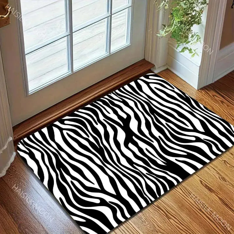 Classic B&W Zebra Print Rug