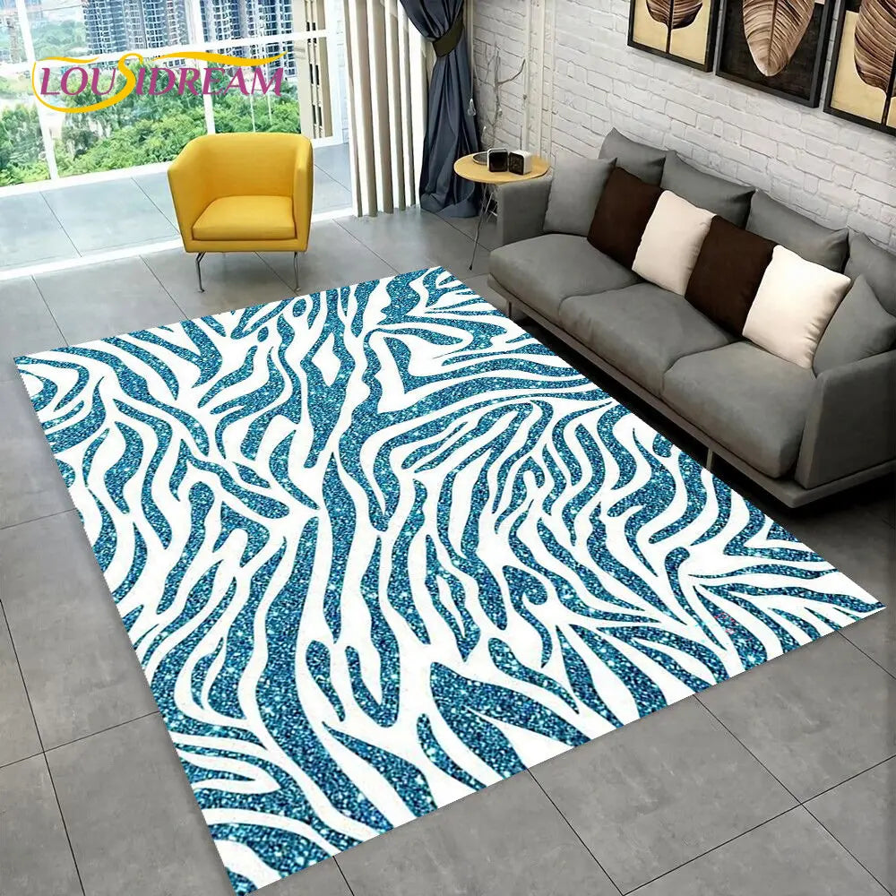 Y2K Colored Zebra Rug