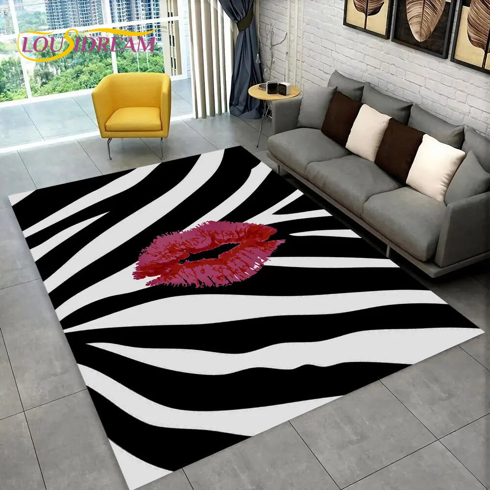 Y2K Colored Zebra Rug
