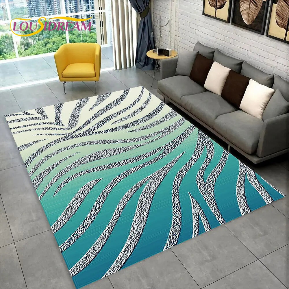 Y2K Colored Zebra Rug