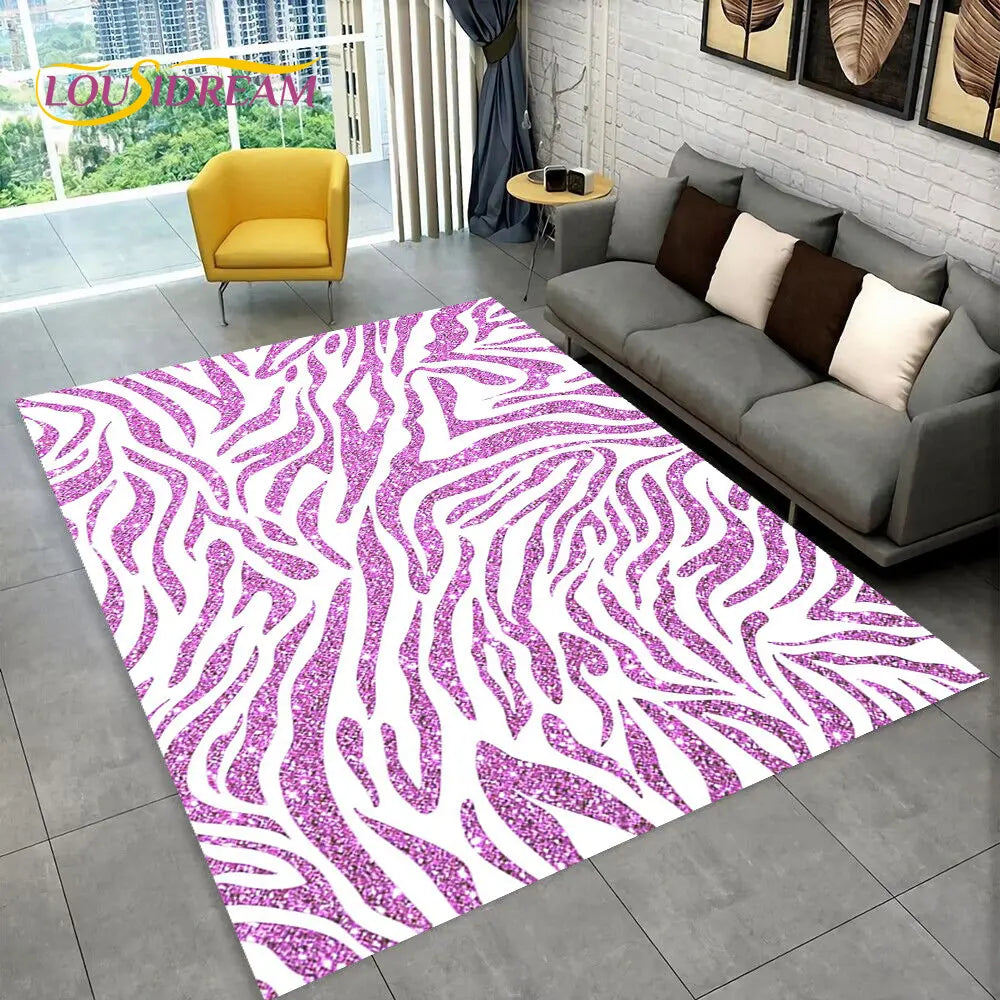 Y2K Colored Zebra Rug