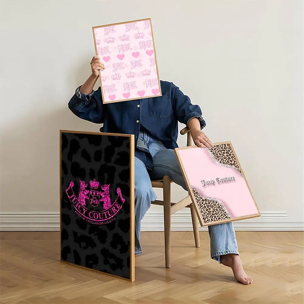 J-Juicy C-Couture Movie Sticky Posters Vintage Room Home Bar Cafe Decor Room Wall Decor