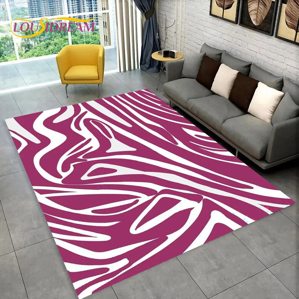 Y2K Colored Zebra Rug