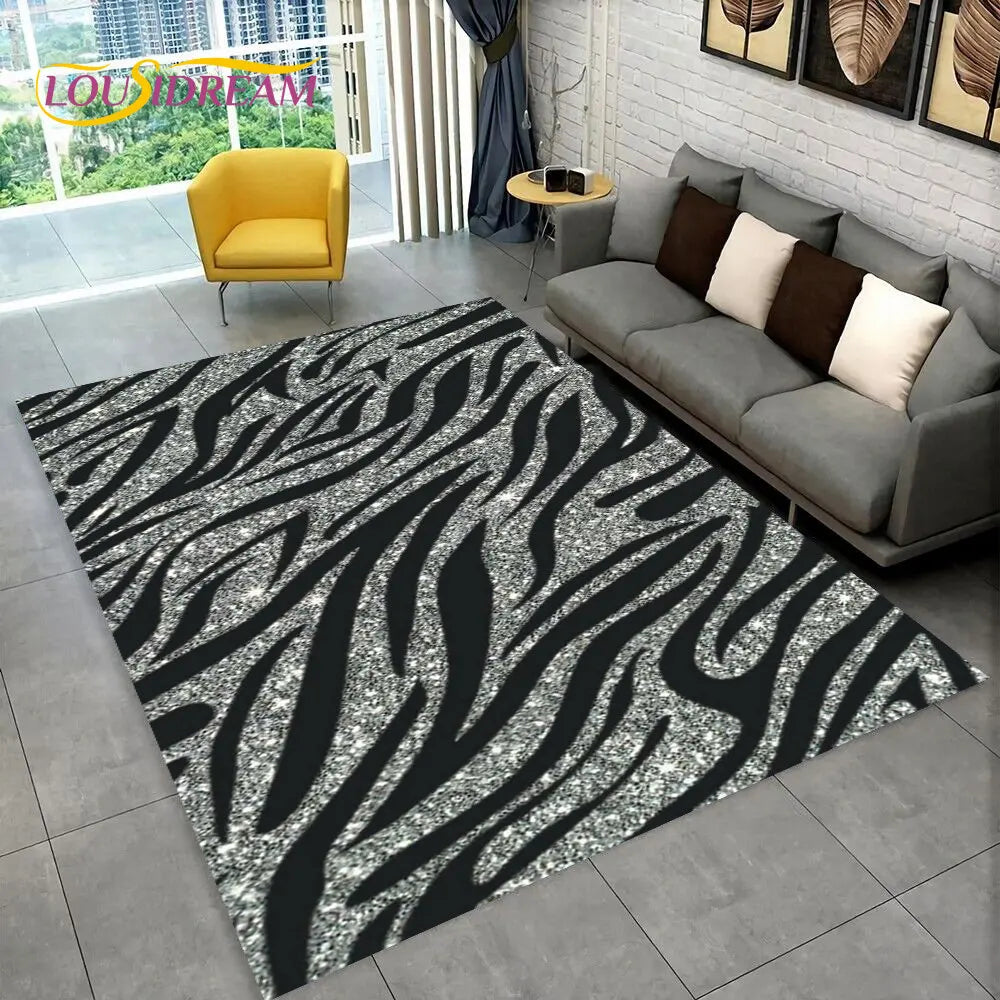 Y2K Colored Zebra Rug