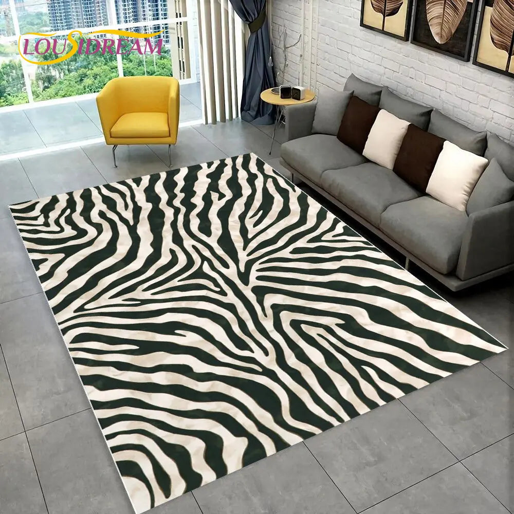 Y2K Colored Zebra Rug