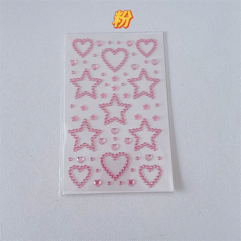Y2K Rhinestone Stars and Hearts