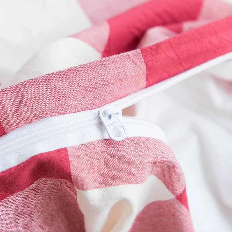 Red Plaid Cozy Duvet Set