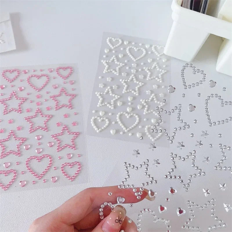Y2K Rhinestone Stars and Hearts