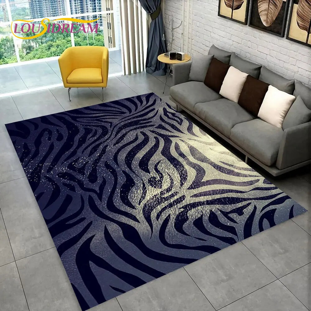 Y2K Colored Zebra Rug
