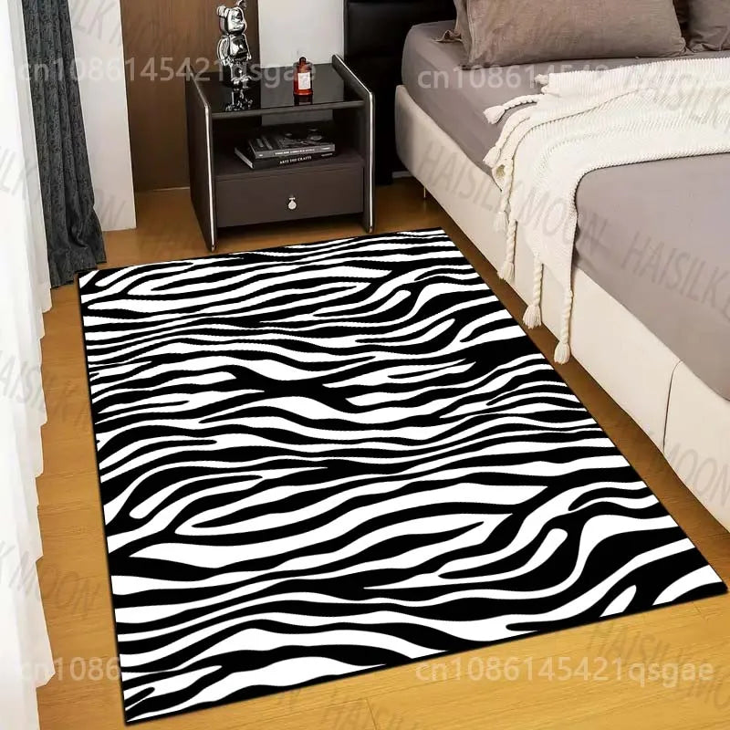 Classic B&W Zebra Print Rug