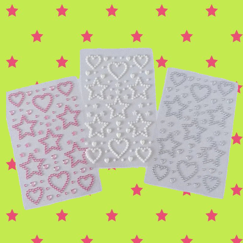 Y2K Rhinestone Stars and Hearts